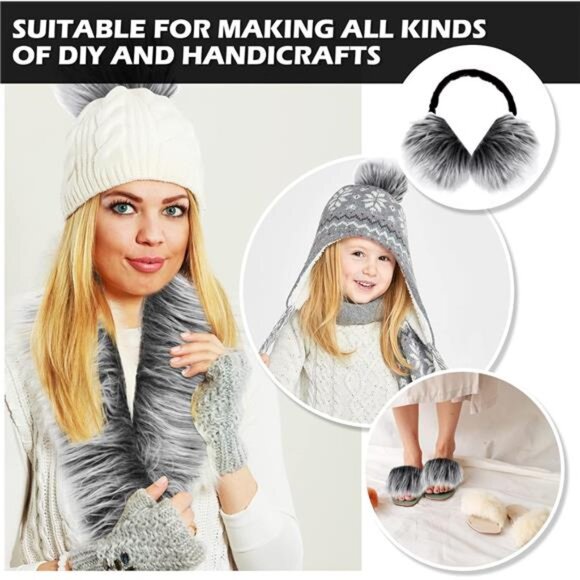 Faux Fur Fabric Christmas Fluffy Fuzzy Craft Fake Fur Cuts Shaggy Synthetic - Picture 4 of 7